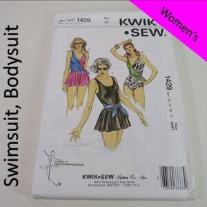 Kwik Sew 1429 sewing pattern swimsuit, (skirt optional) bodysuit UNCUT